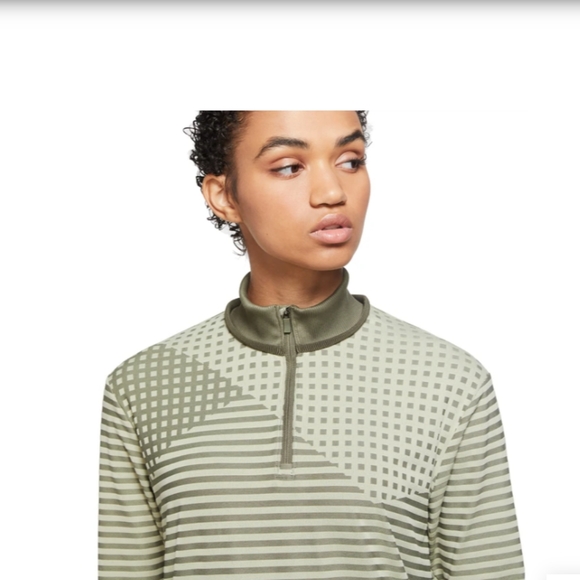 Nike Dri-Fit Golf UV Ace 1/2 Zip Top Green LG - Picture 4 of 13